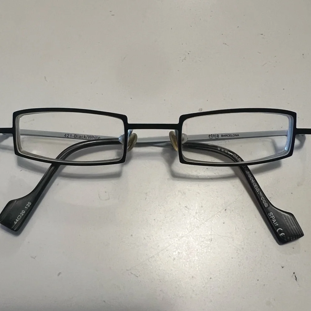 Etnia Barcelona frames 421 Black white FRAMES‎ ONLY with case